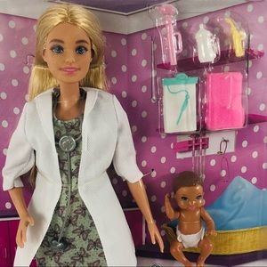 Barbie Baby Doctor Playset You Can Be Anything Doll Set with Accessories New
